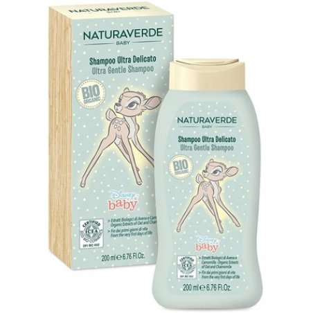 Disney Baby BIO ICEA Eco Cosmetics Ultra Gentle Shampoo with Oat Extracts and Chamomile 200ml - Bambi