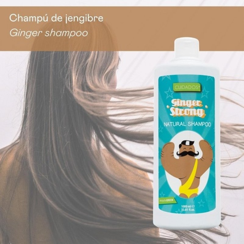 Ginger Strong Care Shampoo Hair Stimulant Anti-Dandruff Antioxidant with Panthenol All Hair Types 1L