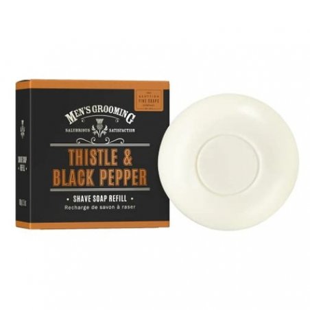 Scottish Fine Soaps Thistle & Black Pepper Shaving Soap 100g