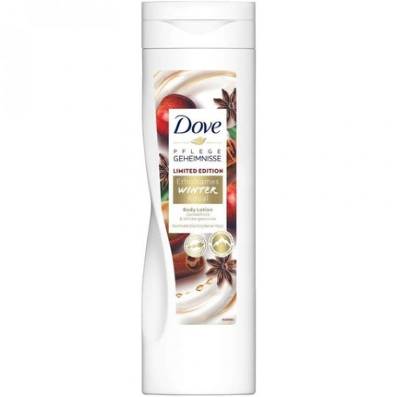 Dove Care Secrets Body Lotion Relaxing Winter Ritual with Sandalwood and Winter Spices for Normal to Dry Skin