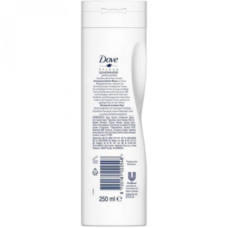 Dove Care Secrets Body Lotion Relaxing Winter Ritual with Sandalwood and Winter Spices for Normal to Dry Skin