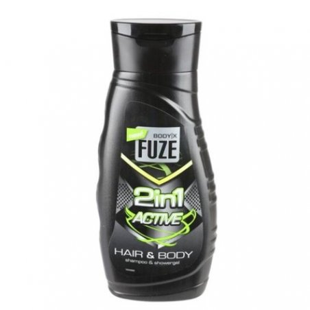 Body X Fuse 2in1 Active 300ml Shampoo Shower Gel Hair Care Skin