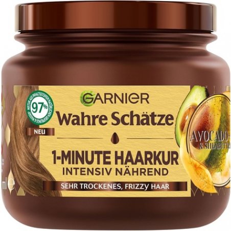 Garnier True Treasures 1-Minute Hair Treatment with Avocado Oil and Shea Butter 340ml