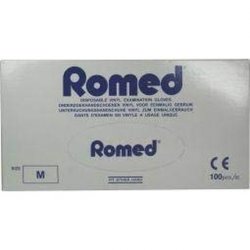 Romed Vinyl Non-Sterile Powdered Gloves M