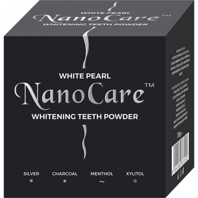 White Pearl Teeth Whitening Powder Activated Charcoal for Sensitive Teeth 30g