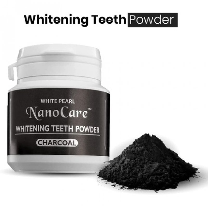 White Pearl Teeth Whitening Powder Activated Charcoal for Sensitive Teeth 30g