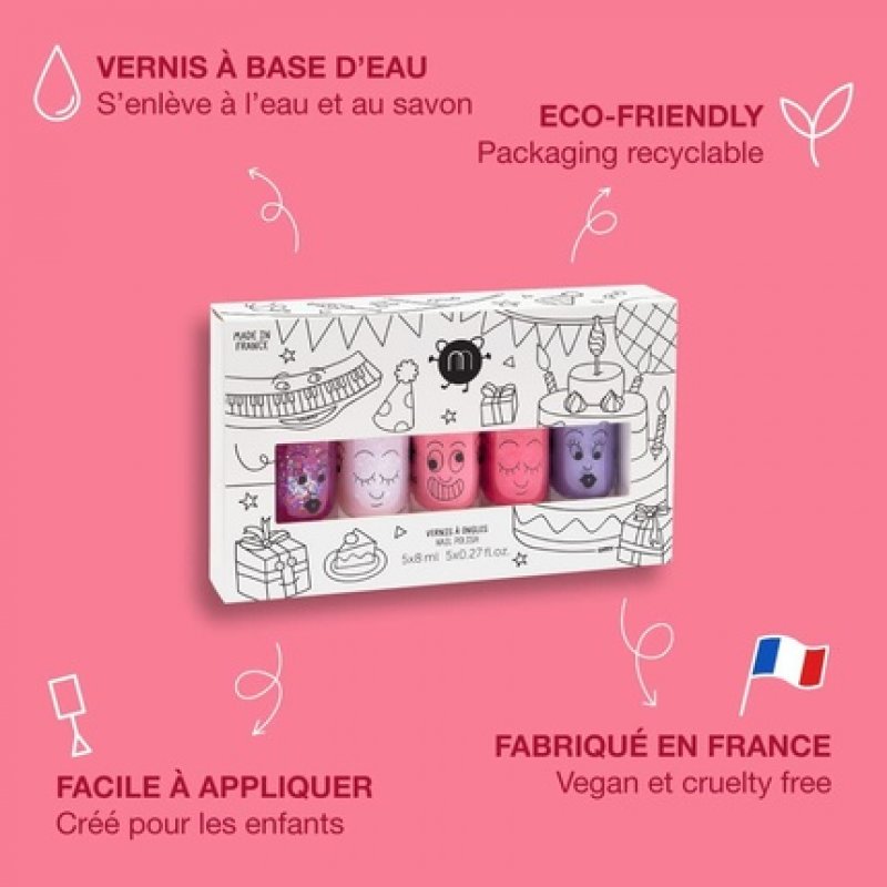 Nailmatic Nails Party Enamel Pack of 5 - 1