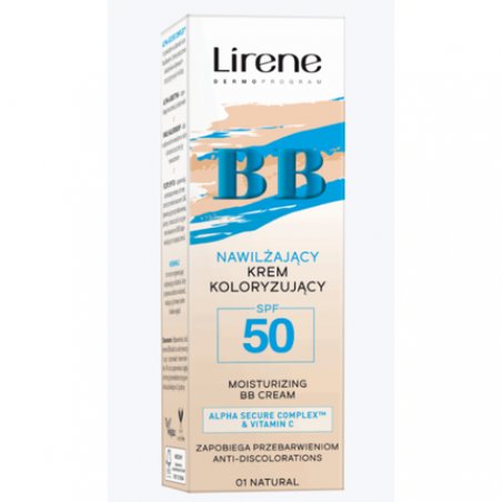 Lirene Moisturizing BB Cream with SPF50 Vitamin C and Hyaluronic Acid Natural 30ml