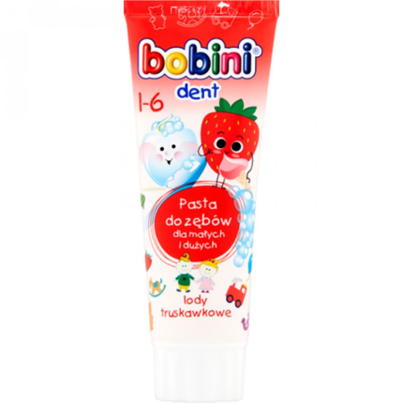 Bobini Dent Children's Toothpaste Strawberry Flavor for Ages 1 and Up