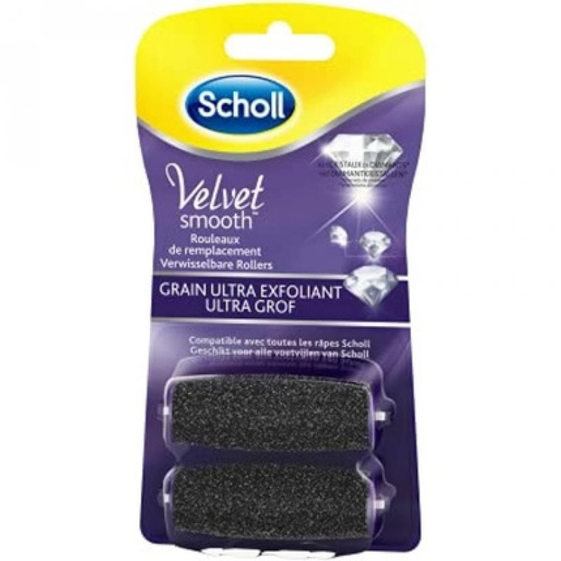 Scholl Velvet Smooth Ultra Exfoliating Grit Replacement Roll for Electric Grater 2 Refills