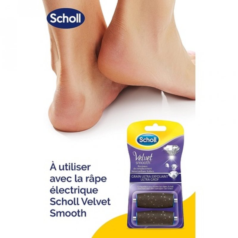 Scholl Velvet Smooth Ultra Exfoliating Grit Replacement Roll for Electric Grater 2 Refills