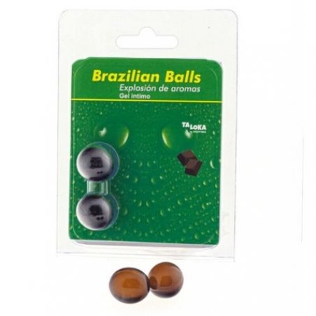 TALOKA Brazilian Chocolate Intimate Gel Ball - Pack of 2