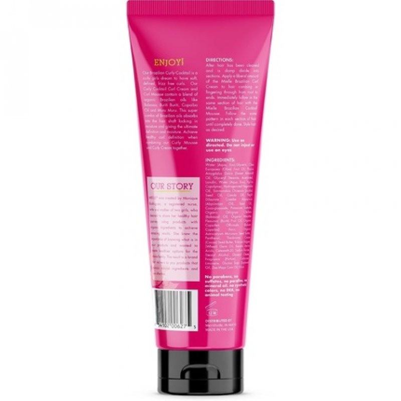 Mielle Organics Brazilian Curly Cocktail Curl Cream with Babassu Oil 7.5oz Ivory