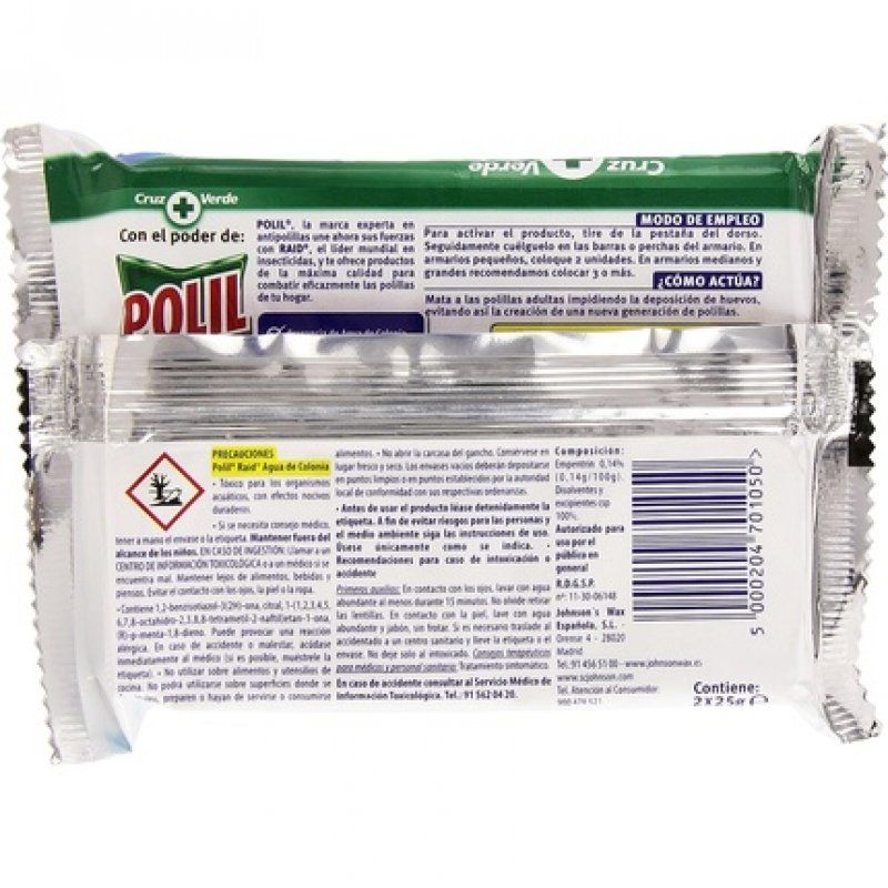 Raid Polil Anti-Moth Hangers With Lavender Perfume, 2 Hooks