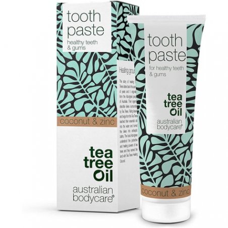 Toothpaste with Tea Tree Oil, Coconut & Zinc 75ml - Fights Bacteria and Plaque - Daily Care for Gum Disease and