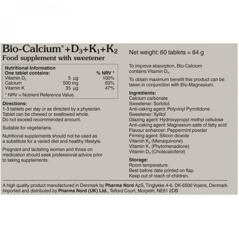 Pharma Nord Bio Calcium D3 K 60 Tablets