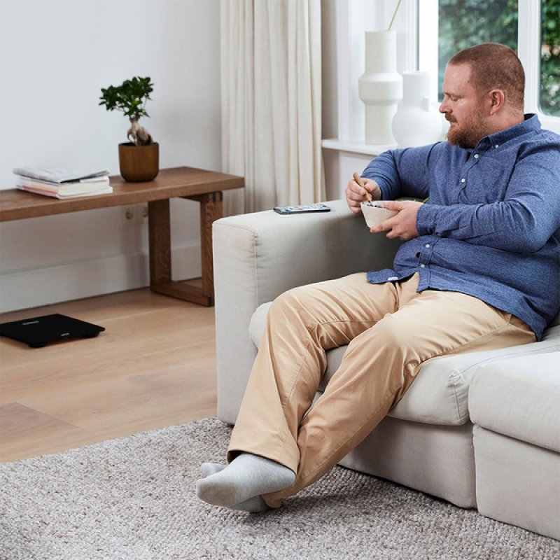 OMRON HN300T2 Intelli IT Smart Bathroom Scales for Body Weight with Bluetooth Compatibility - Black