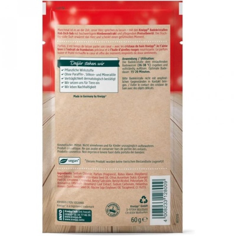 Kneipp Raspberry & Cranberry Bath Crystals 60g
