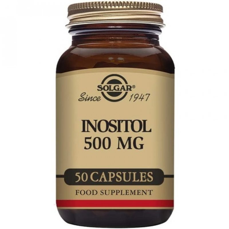 Solgar Inositol 500mg Vegetable Capsules Vitamin B8 50 Count