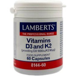 STOCKJBE12 - Lamberts Vitamins D3 and K2 60 Capsules