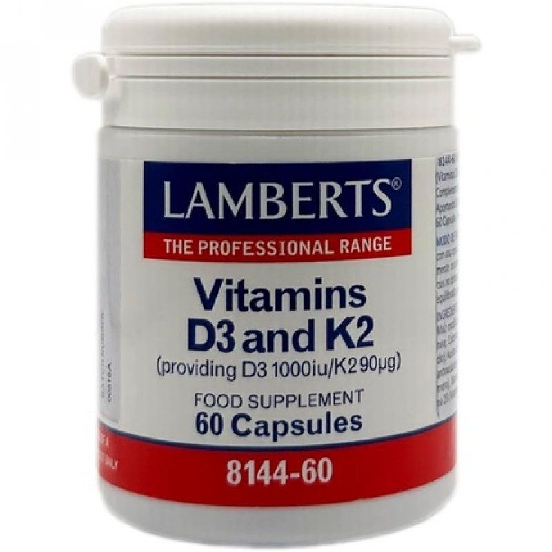 STOCKJBE12 - Lamberts Vitamins D3 and K2 60 Capsules
