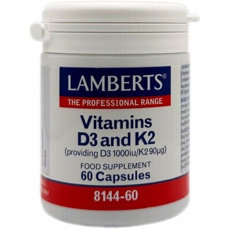 STOCKJBE12 - Lamberts Vitamins D3 and K2 60 Capsules