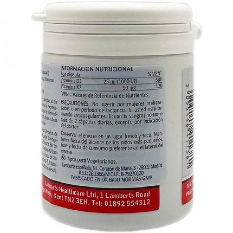 STOCKJBE12 - Lamberts Vitamins D3 and K2 60 Capsules