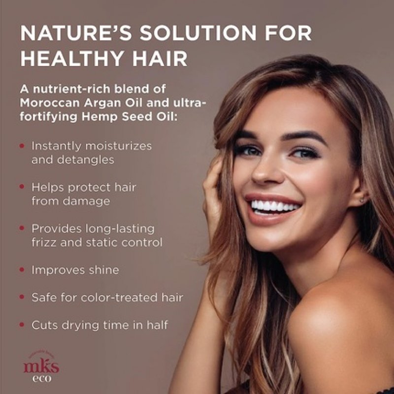 MKS eco X Leave-In Treatment & Detangler with Moroccan Argan Oil and Hemp Seed Oil 10 Fl Oz