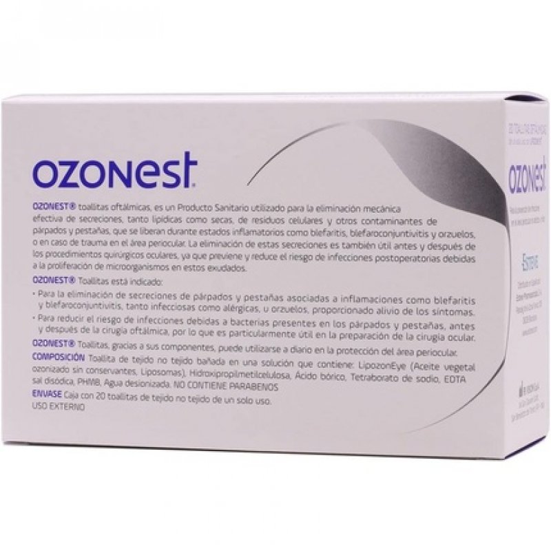 Esteve Pharmaceuticals Ozonest Ophthalmic Wipes 20 Es