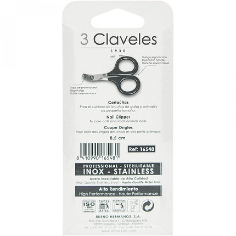 3 Claveles Nail Clippers for Cats and Small Animals