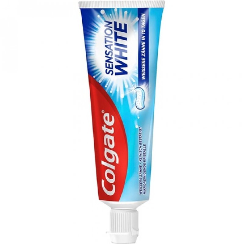 Colgate Sensation White Toothpaste 75ml - Gentle Removal of Surface Stains - Teeth Whitening for Long-lasting White