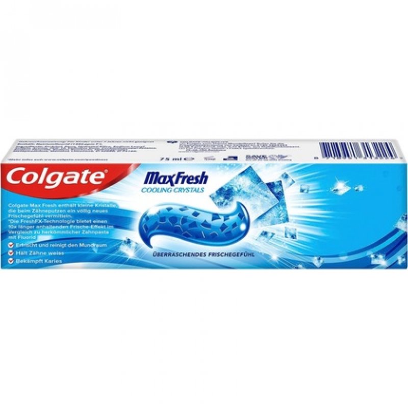 Colgate Max Fresh Cooling Crystals Toothpaste 75ml - Effective Teeth Cleaning for Long-lasting Freshness and a Clean