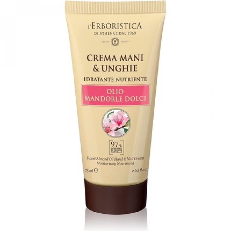 L'Erboristica di Athena's dal 1969 Hand Cream and Nail with Sweet Almond Oil 100g