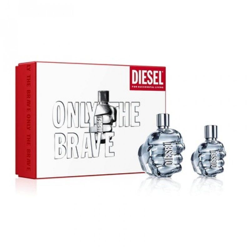 Diesel Only The Brave Eau De Toilette Spray Cologne for Men Gift Set