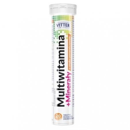 Vitter Blue Multivitamin Minerals Orange Flavor 20 Effervescent Tablets