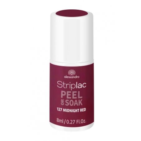 alessandro Striplac Peel or Soak Midnight Red vernis à ongles avec gel 8 ml Rouge