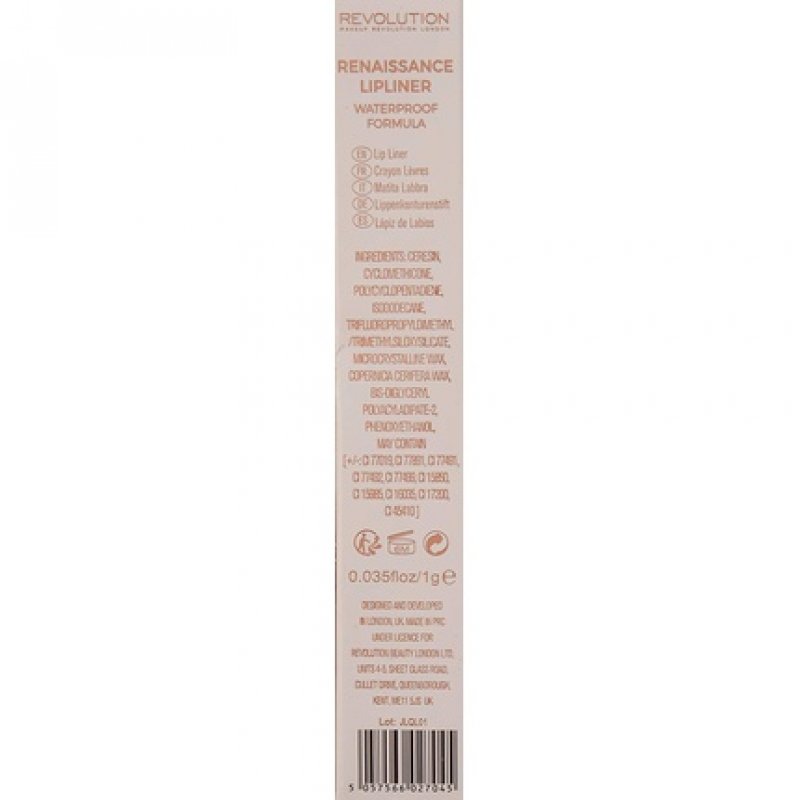 Revolution Makeup Renaissance Lip Liner Waterproof Lipliner Untouched Longwear