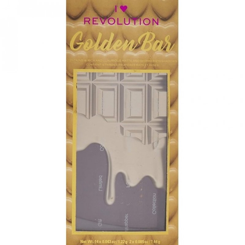 Makeup Revolution I Heart Makeup Chocolate Palette Golden Bar 1 Count