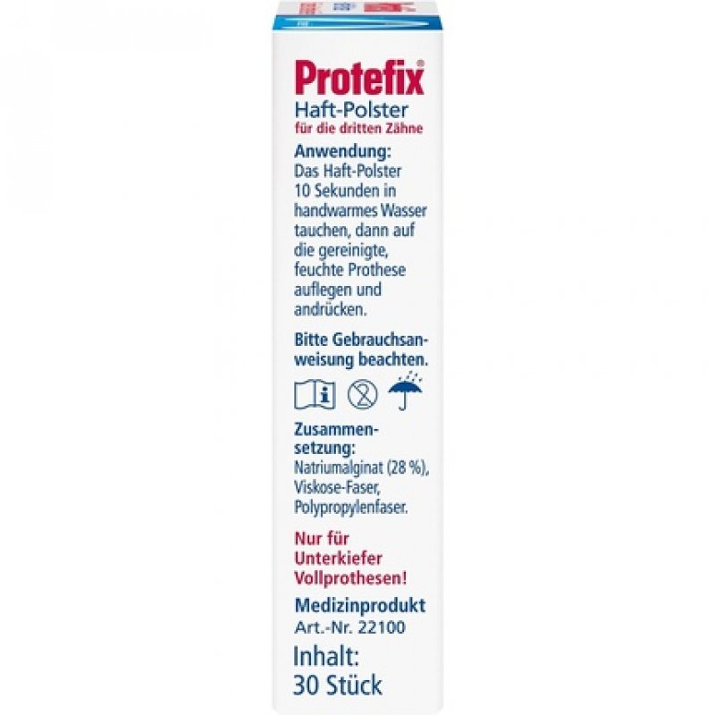 Protefix Adhesive Pad for Lower Jaw 30 Pieces