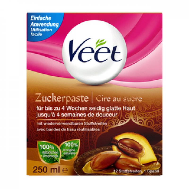 Veet Pure Sugar Paste with Argan Oil for Hair Removal on Body & Face 250ml
