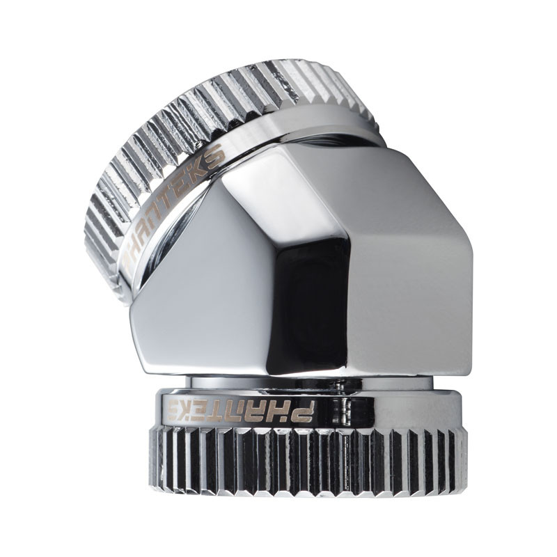 PHANTEKS Glacier Hard-Tube Adapter 2x 16mm 45 Grad Chrome