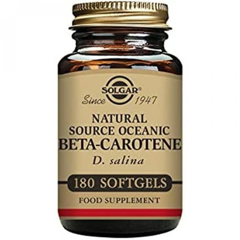 Solgar Natural Source Oceanic Beta Carotene Softgels 180 Count - Fight Free Radicals - Gluten Free