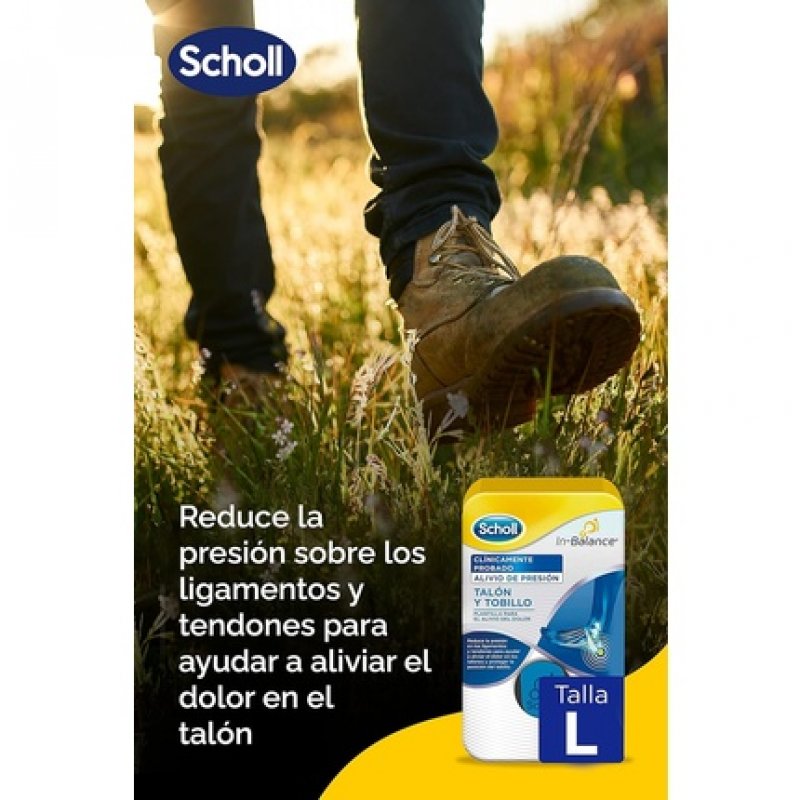 Scholl in-Balance Biomechanical Insoles for Heel and Ankle Pain Relief Size L Blue - Pack of 2