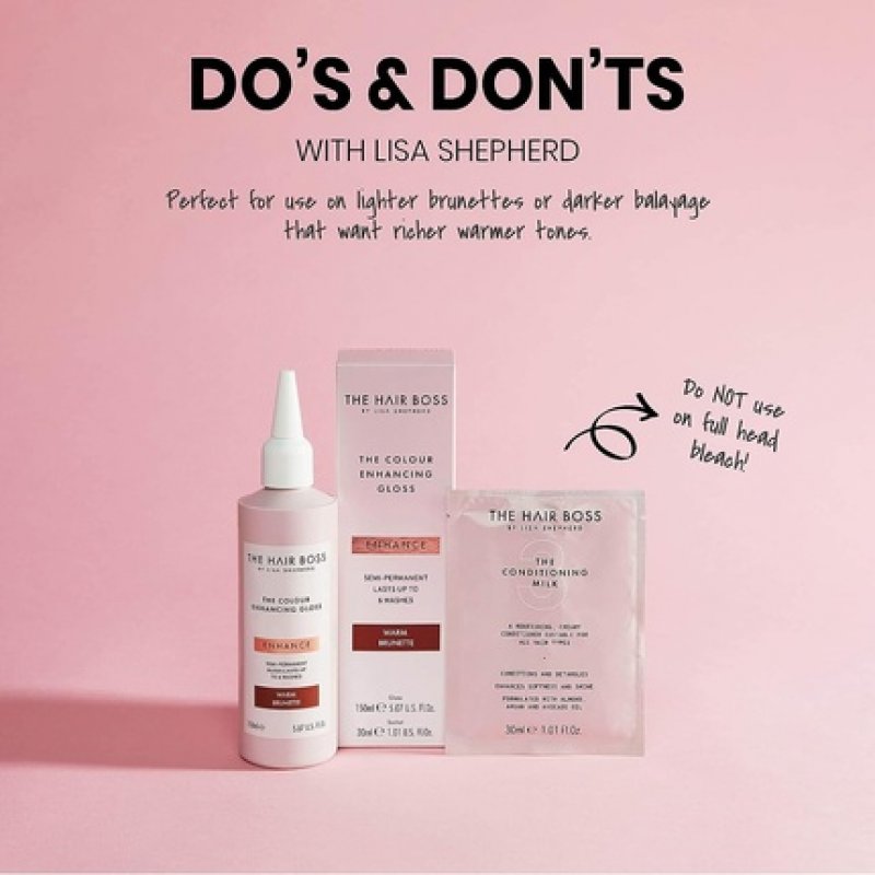 The Hair Boss Warm Brunette Color Enhancing Gloss 150ml