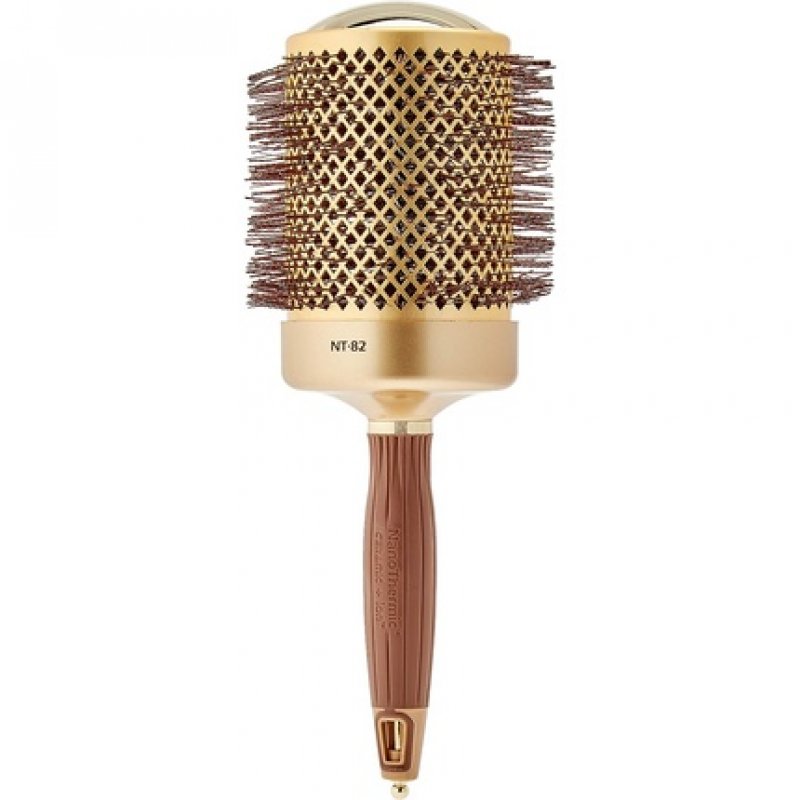 Olivia Garden Nano Thermic Hairbrush NT-82 82/105mm Brown 1 Count