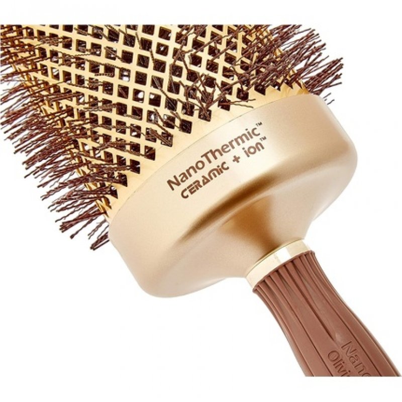 Olivia Garden Nano Thermic Hairbrush NT-82 82/105mm Brown 1 Count