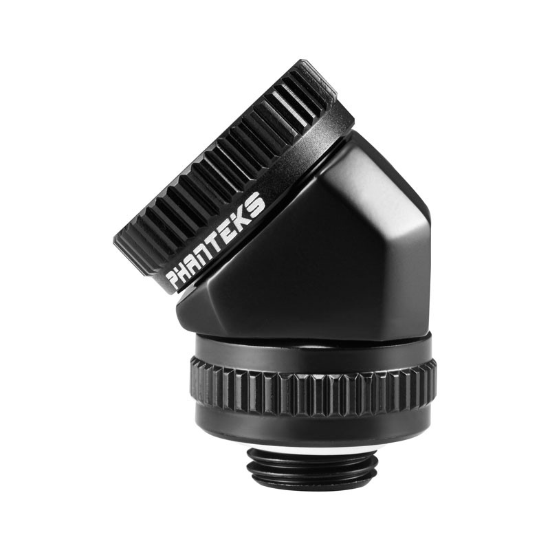 PHANTEKS Glacier Rotary Hard-Tube Fitting 16mm 45 Grad G1/4 Noir