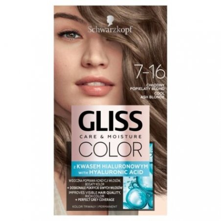Color Care & Moisture Permanent Hair Color 7-16 Cool Popi