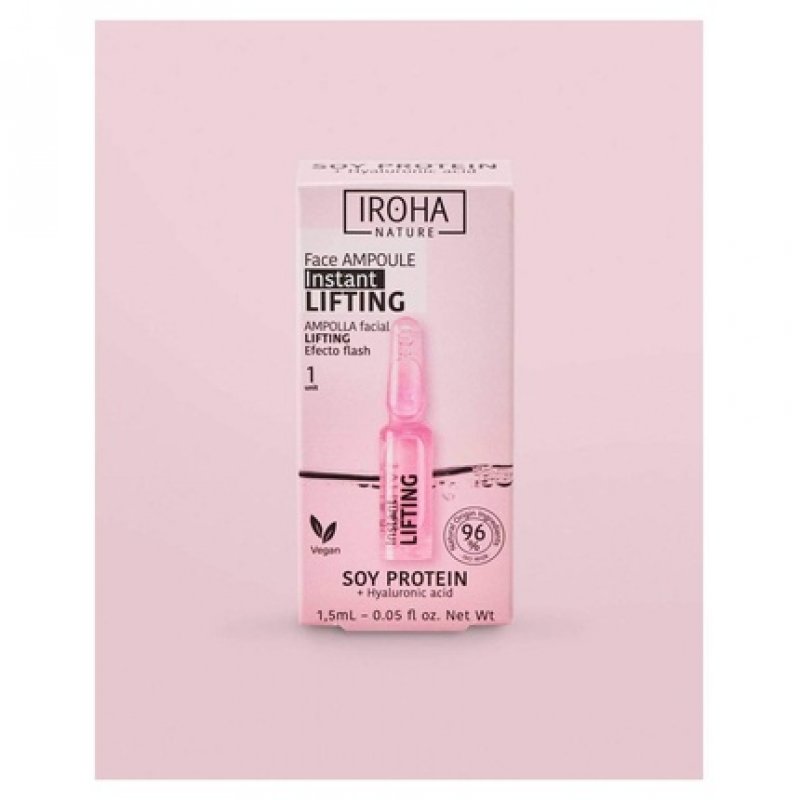 Iroha Nature Ampoule Instant Lifting and Anti Fatigue with Soy Protein and Hyaluronic Acid