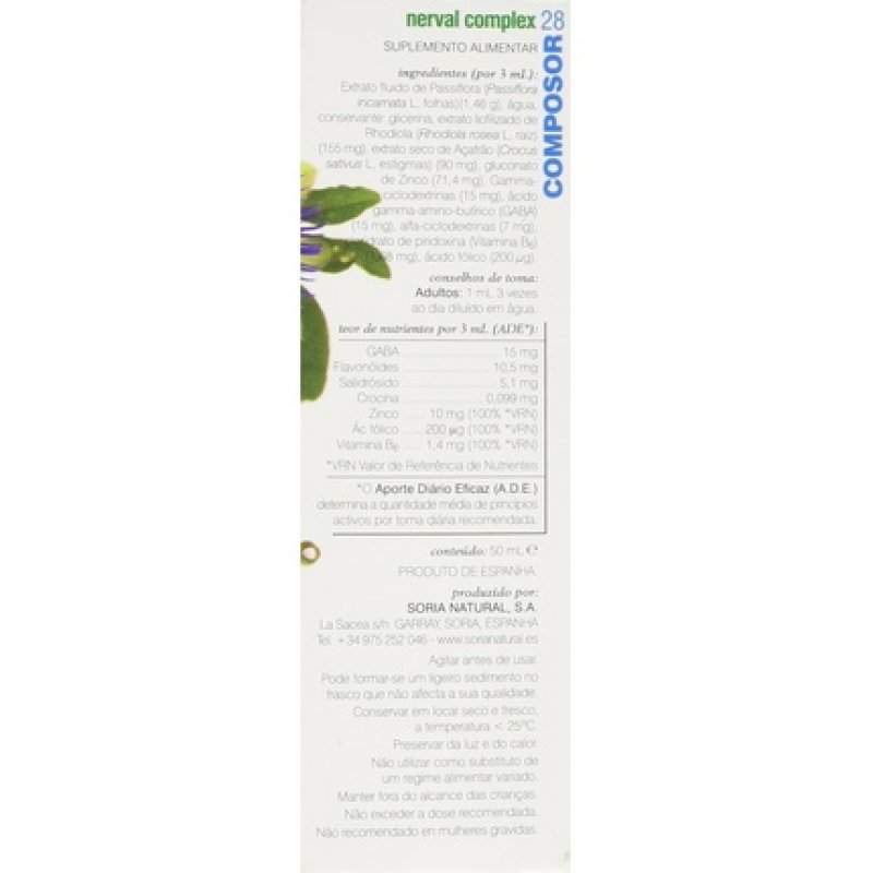 Soria Natural Composor 28 Nerval Complex - 50 Ml